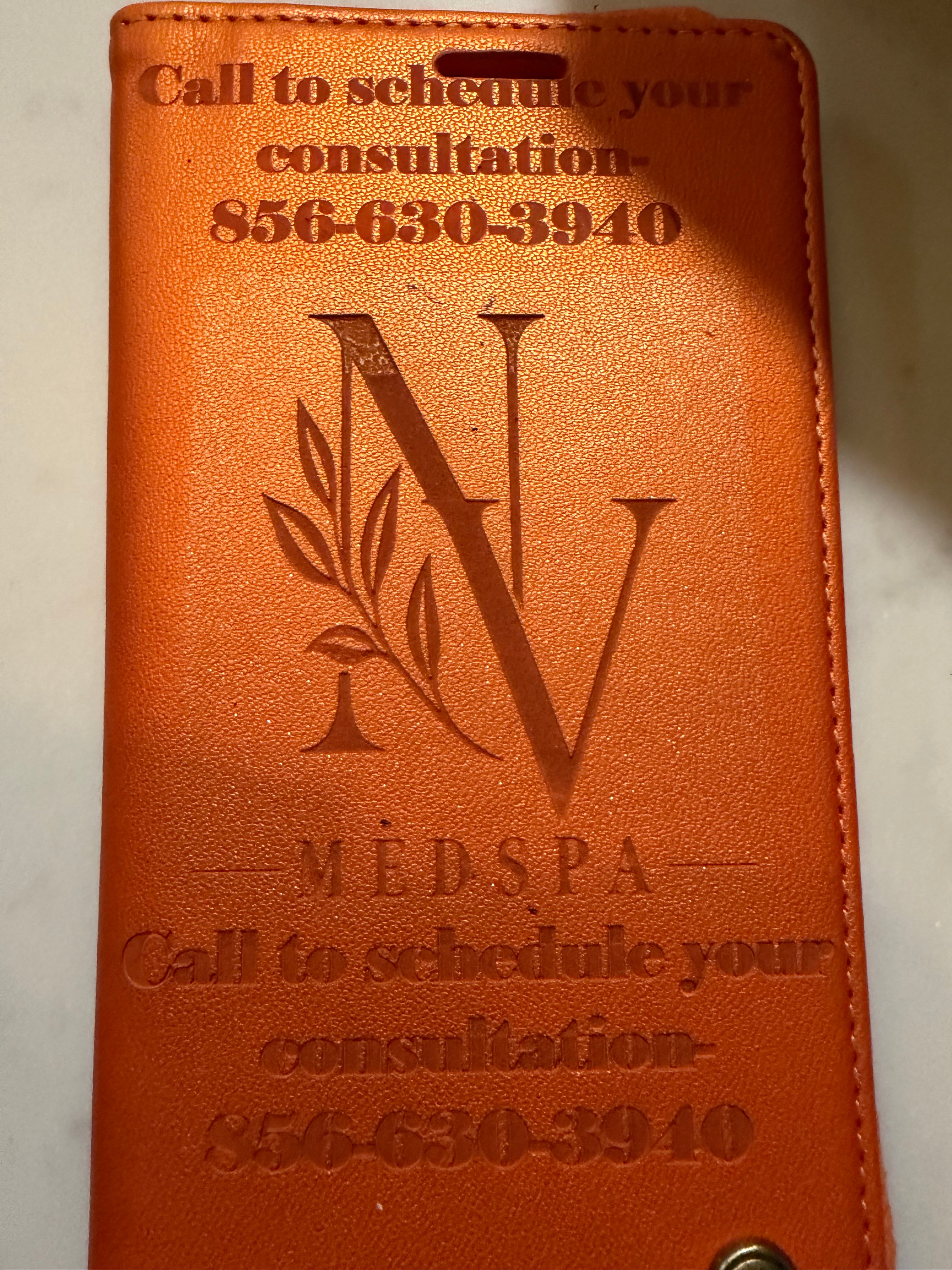 Custom Engraved Leather Phone Wallet Case