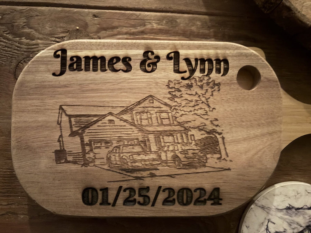 Custom Engraved Cutting & Charcuterie Board — Personalized Wedding & Housewarming Gift - Made great engravings