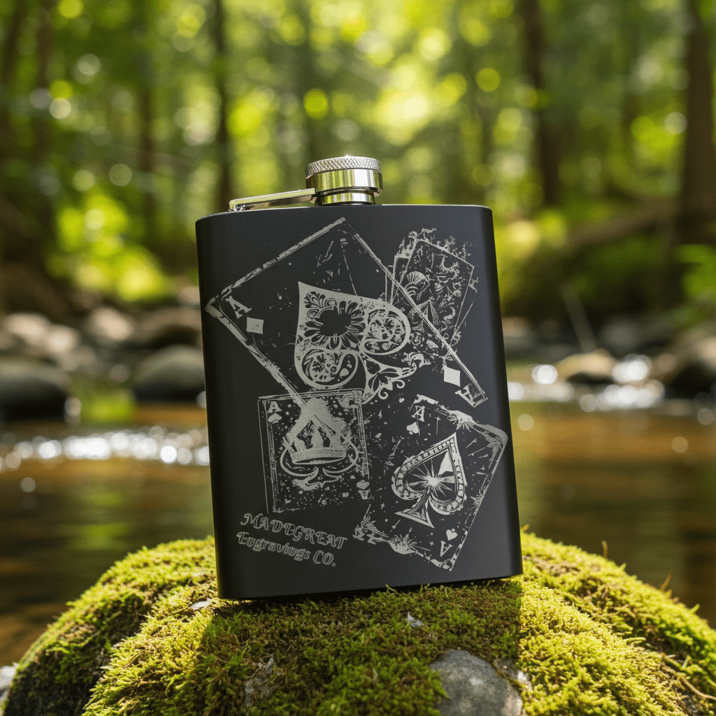 Custom Engraved Flask — Personalized Groomsmen, Wedding & Gift - Made great engravings