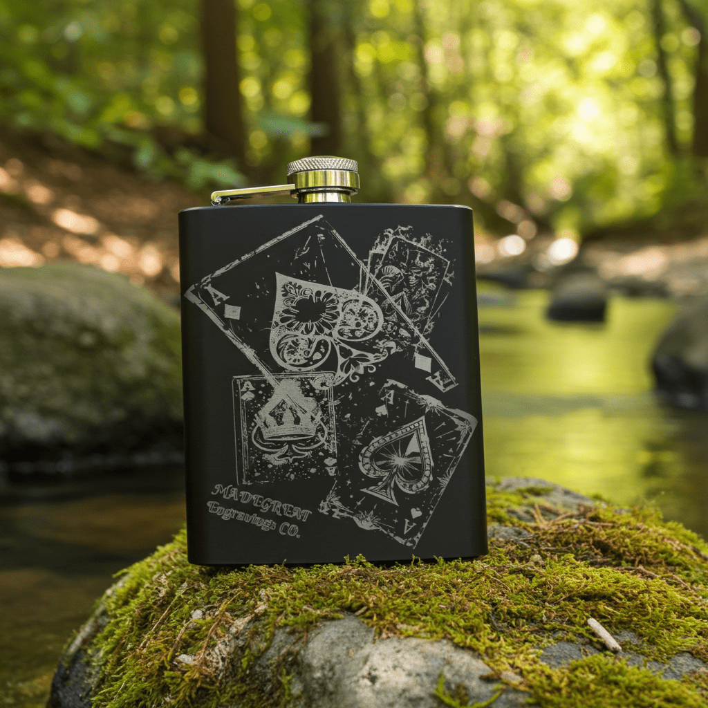 Custom Engraved Flask — Personalized Groomsmen, Wedding & Gift - Made great engravings