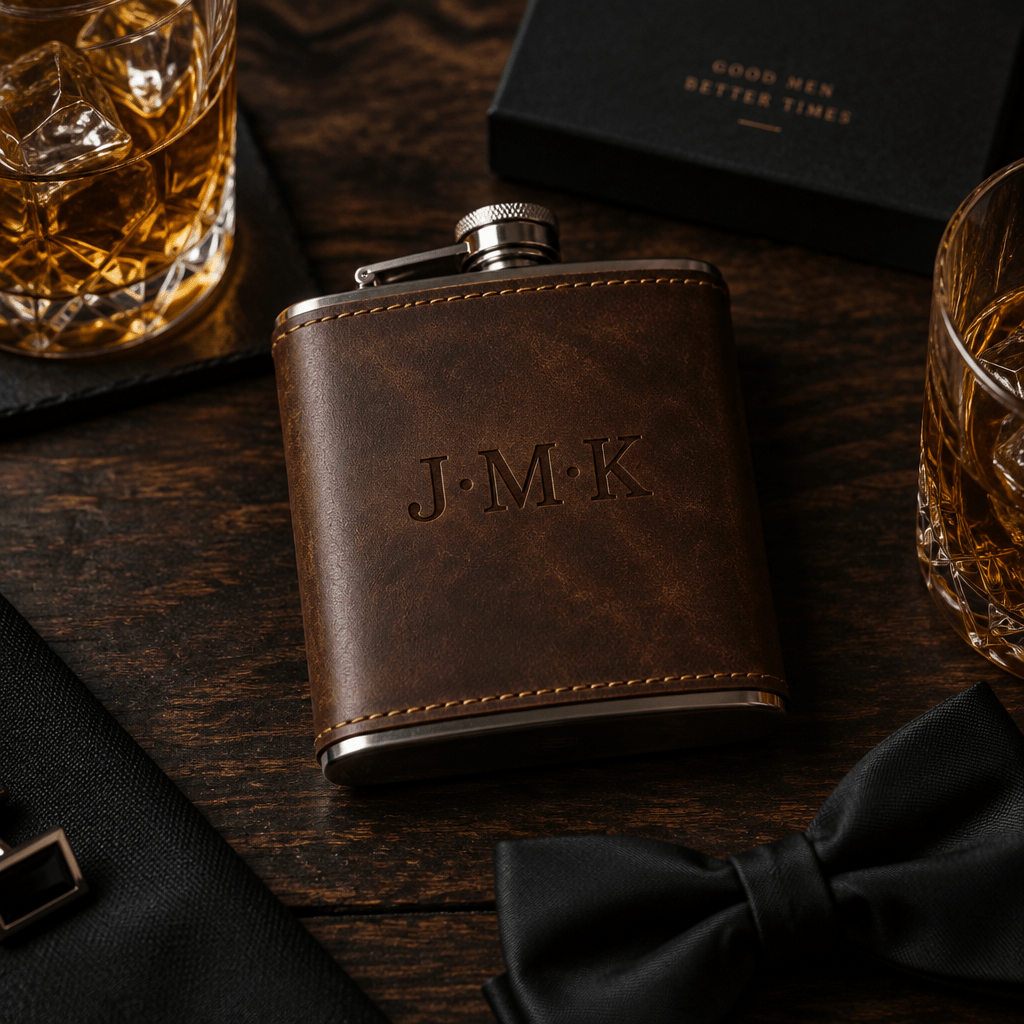 Custom Engraved Flask — Personalized Groomsmen, Wedding & Gift - Made great engravings