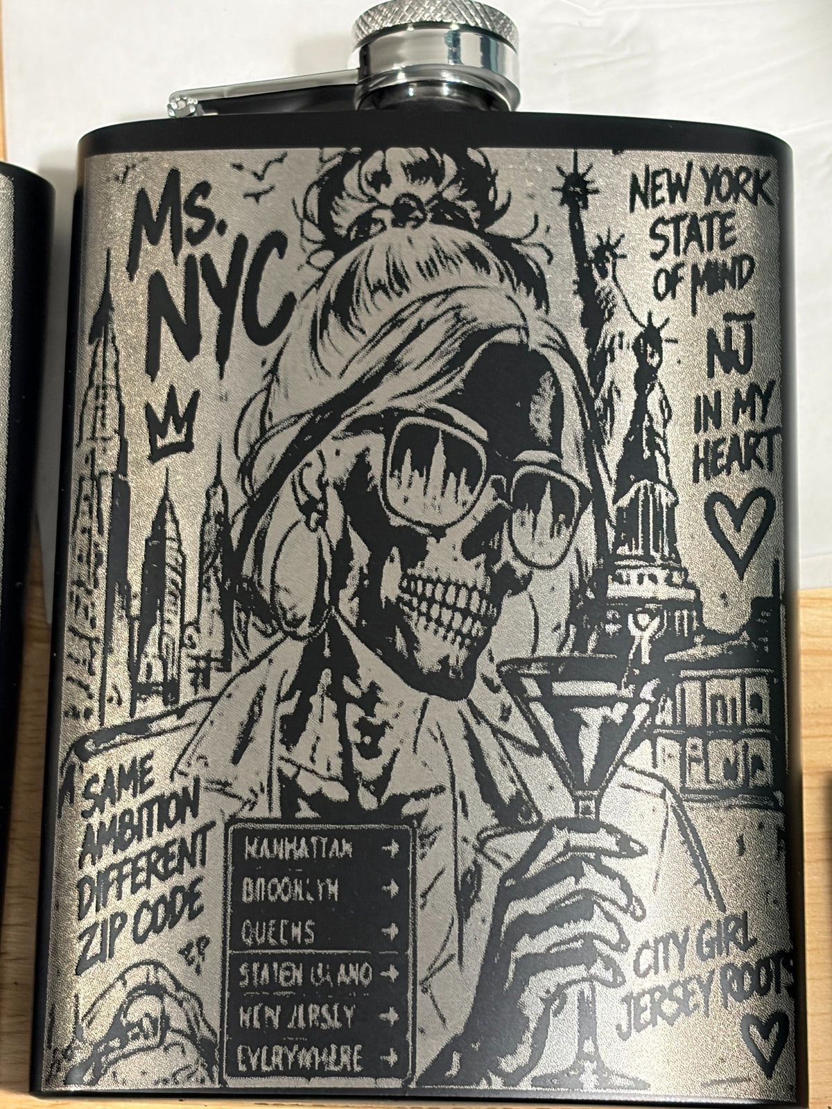 Custom Engraved Flask — "The NJ Crew" South Jersey Pride Gift Collection - Made great engravings
