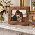 Custom Engraved Wood Photo Frame — Personalized Wedding, Anniversary & Family Gift - Made great engravings