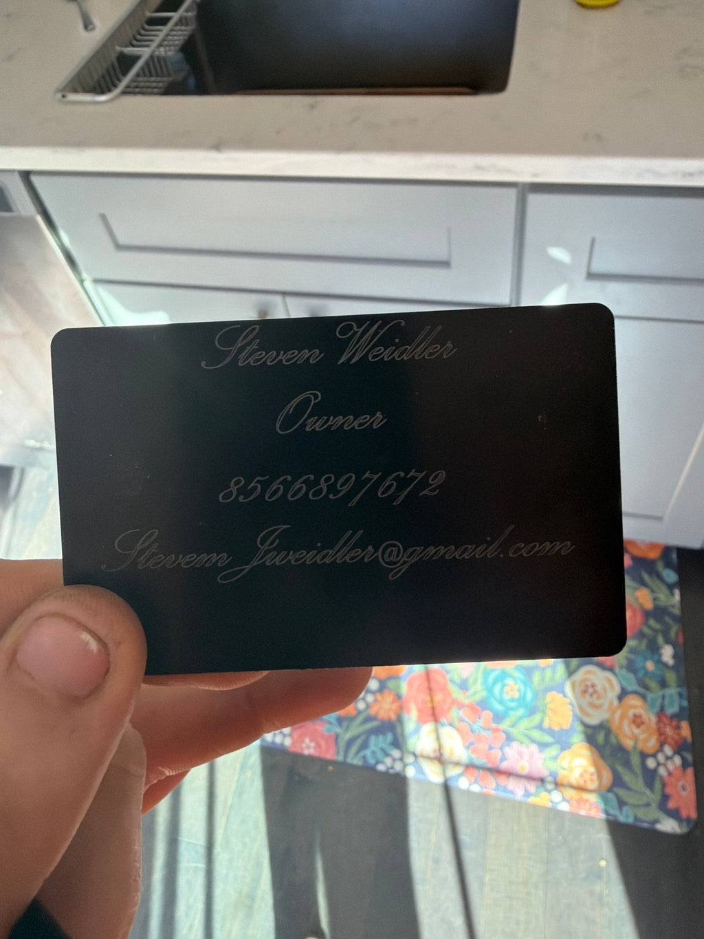 Engraved Metal Business Cards — Anodized Aluminum & Steel, Custom Laser Etched - Made great engravings